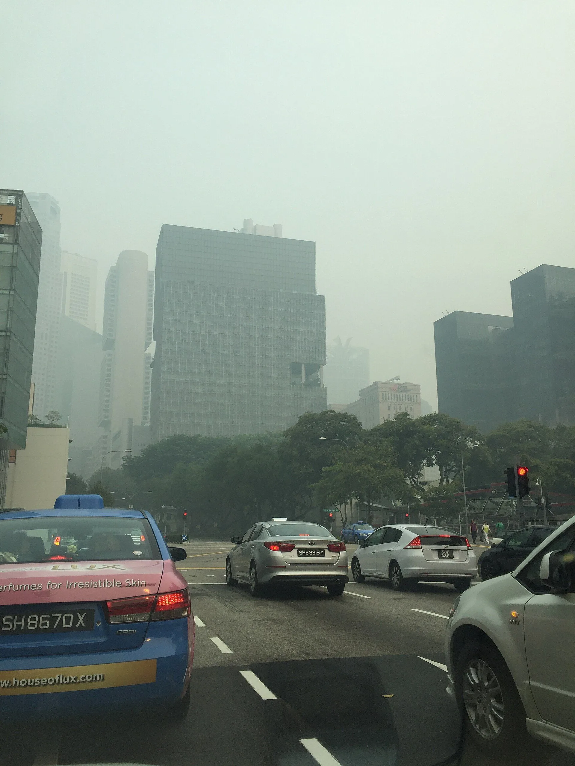 Haze seen from Clementi Road, Singapore - 20150924-02
