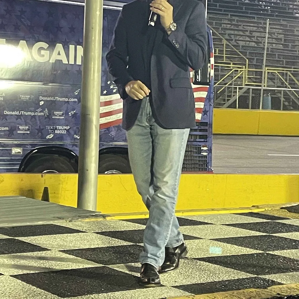 Corey Lewandowski at Team Trump Bus Tour Rally at Wake County Speedway (October 17, 2024)-2