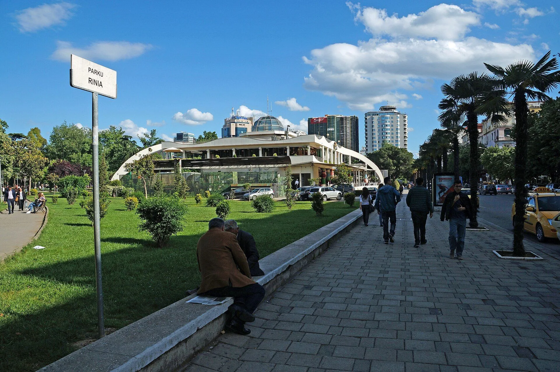 Tirana Rinia Park scene