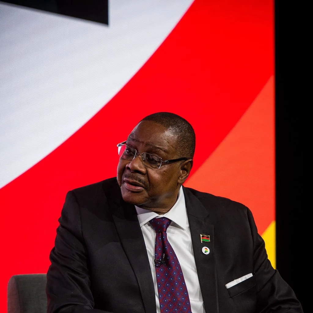 His Excellency President Arthur Peter Mutharika of Malawi, speaking at the UK-Africa Investment Summit in London, January 2020 20200120120825ZJW 4286