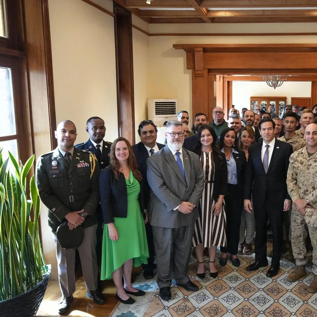 Marco Rubio has a meet and greet with Embassy Kuwait City in Kuwait, June 24, 2026