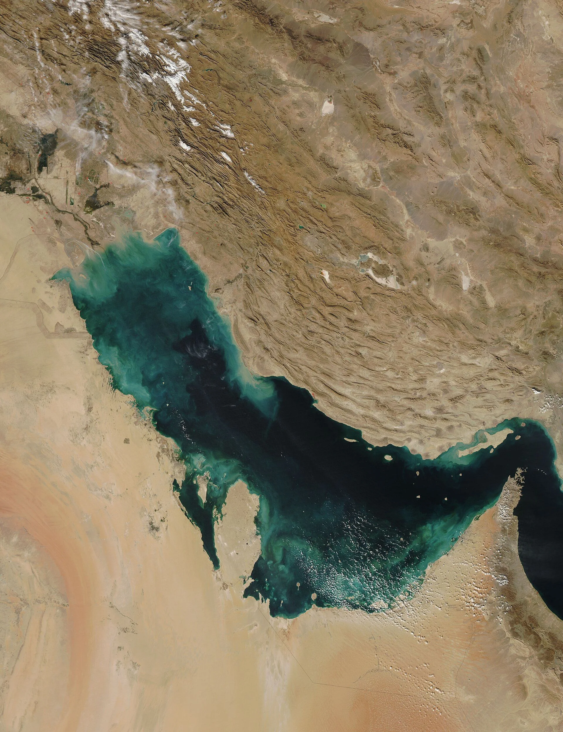 PersianGulf vue satellite du golfe persique
