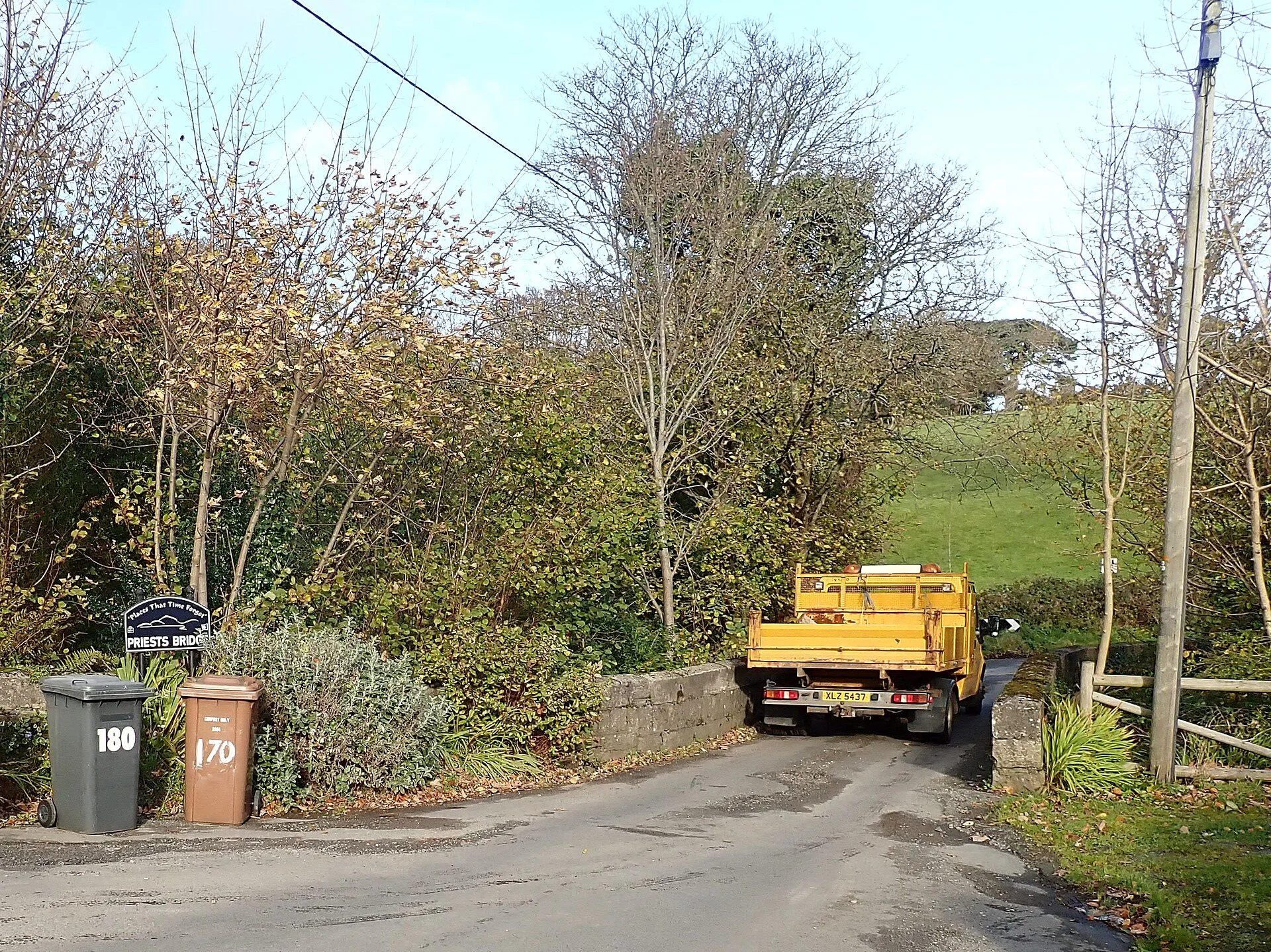 NI Department for Infrastructure Rivers Authority lorry crossing Priest's Bridge - geograph.org.uk - 5599298