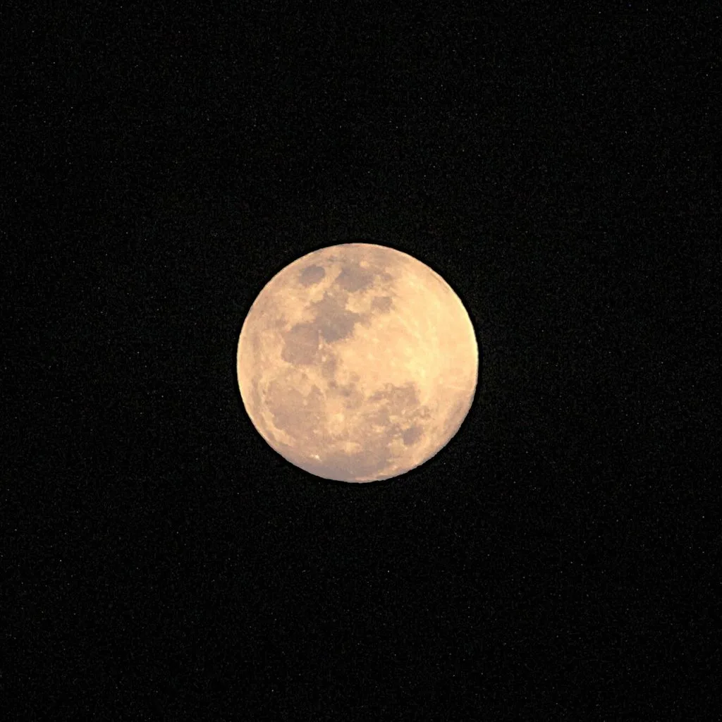 Full moon in night sky - India