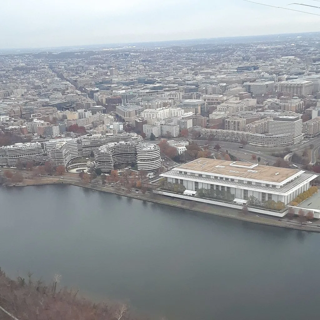 John F. Kennedy Center and Watergate Complex - DC Aerial