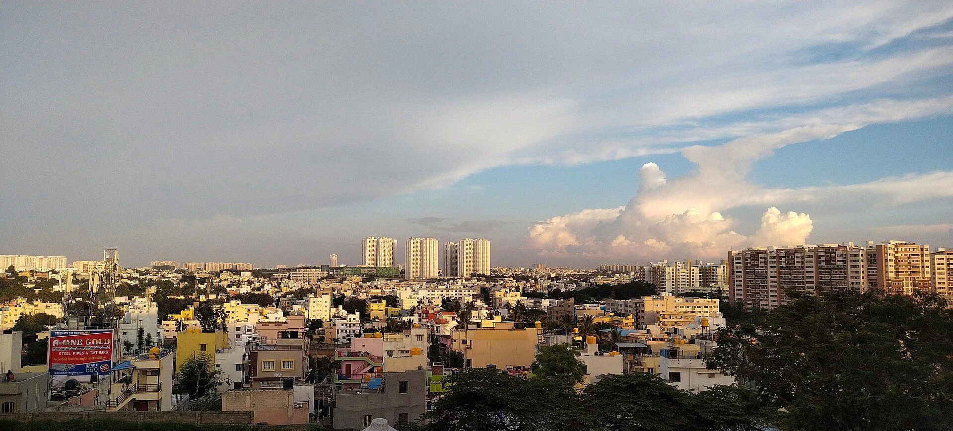South Bengaluru Skyline as seen from ISKCON, Banashankari