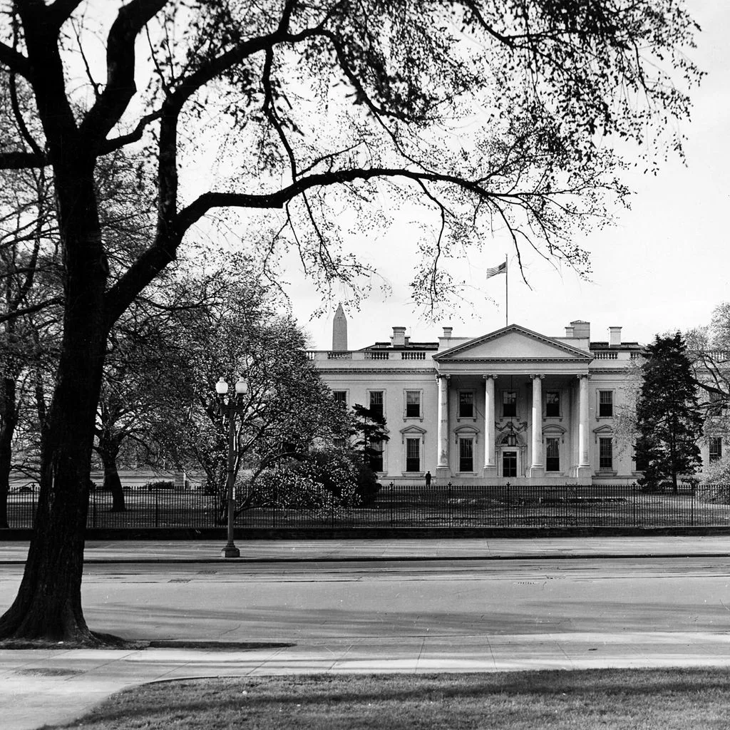 White House Exterior, North Portico-03-28-1948
