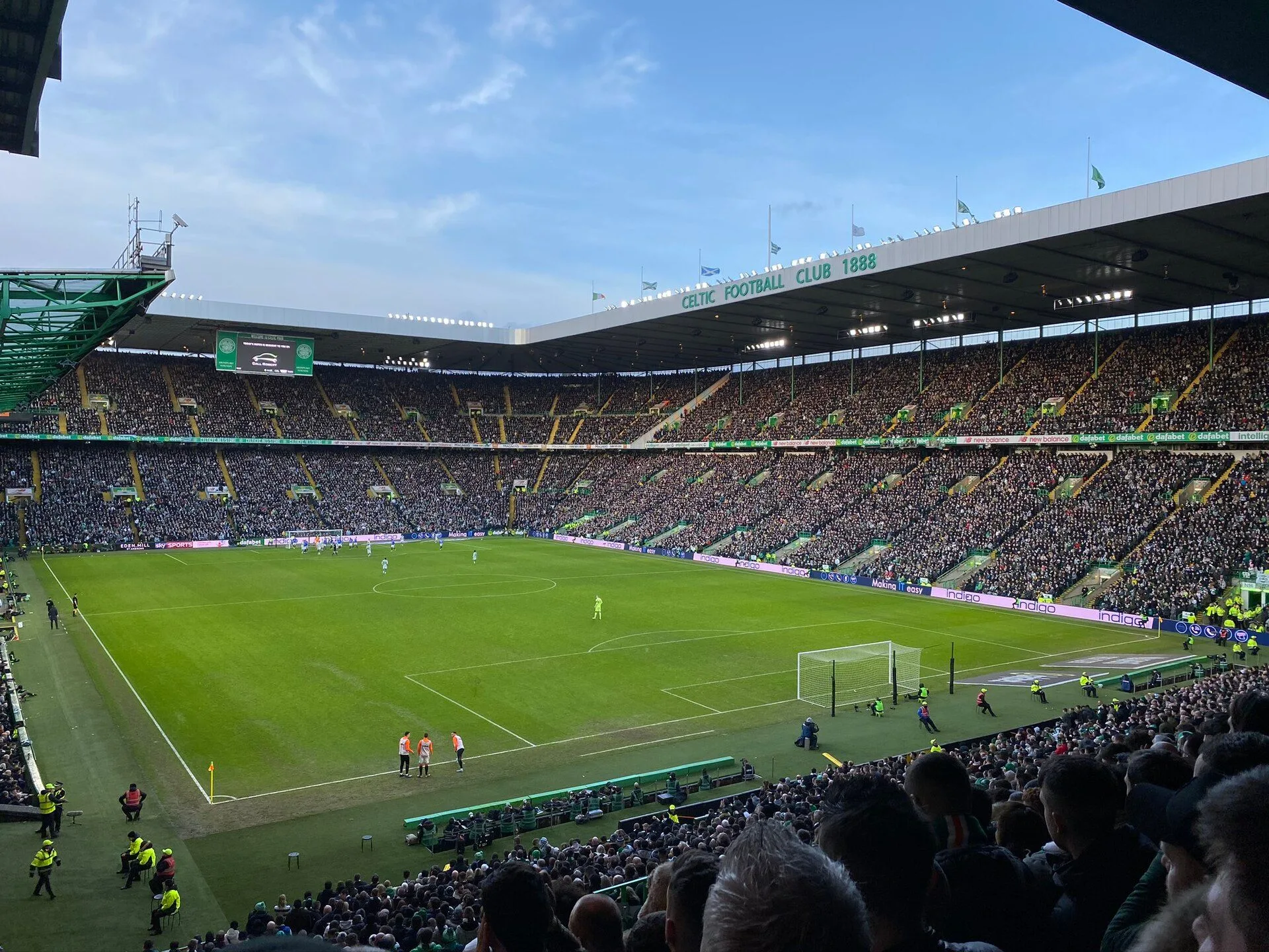 Celtic Park during an Old Firm derby between Celtic FC and Rangers FC