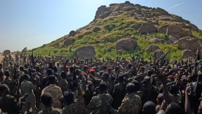 Sudanese armed forces soldiers in Jebal moya