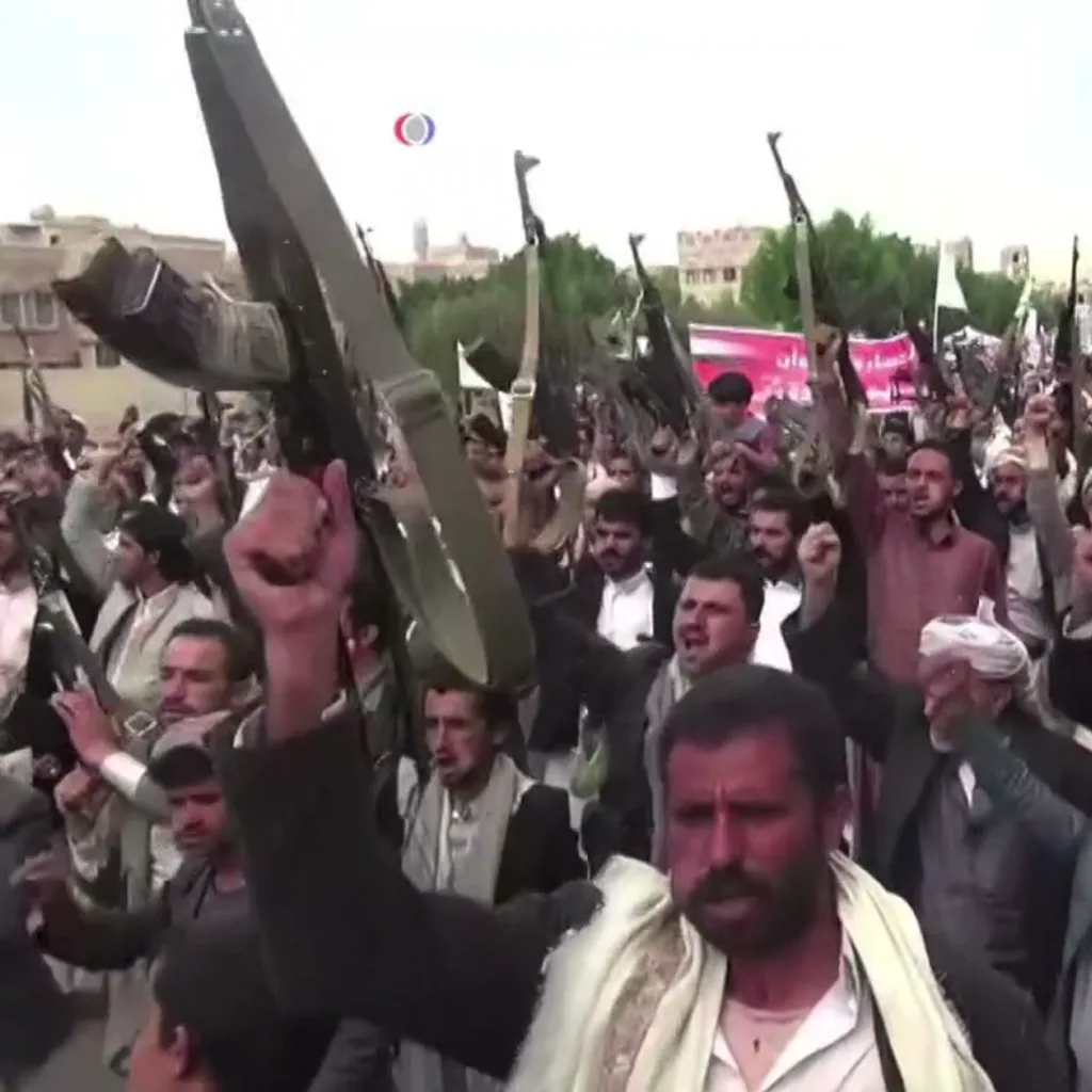 Houthis protest against airstrikes