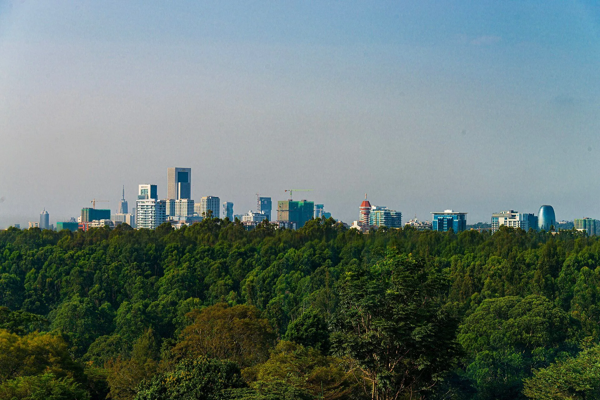 Nairobi skyline from Gem Hotel