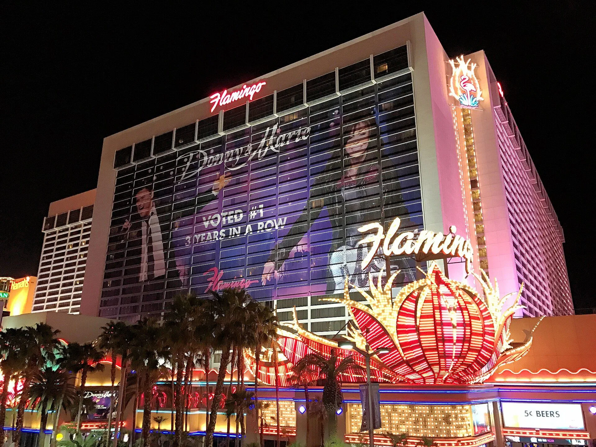 Flamingo Las Vegas at night