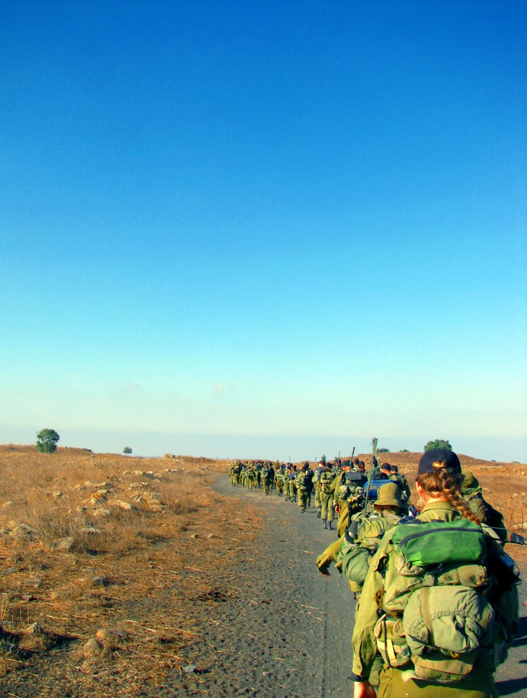 Soldiers in the Israel Defense Forces marching